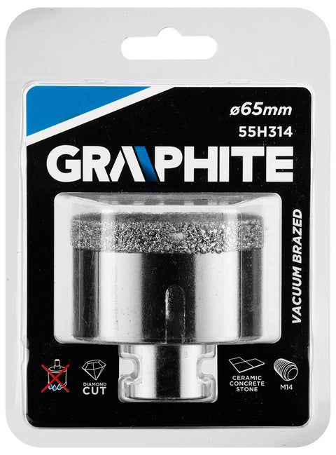 GRAPHITE 55H314 Körkivágó, gyémántos 65mm x M14