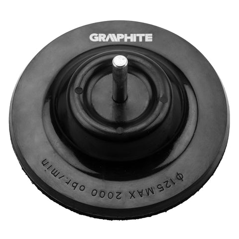 GRAPHITE 55H824 Rugalmas csiszolótányér tépőzáras 125mm, elforgatható