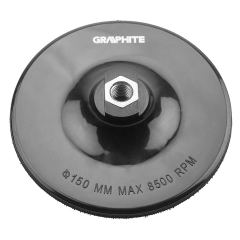 GRAPHITE 55H826 Rugalmas csiszolótányér tépőzáras 150mm, M14