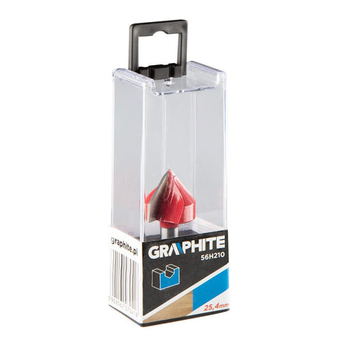 GRAPHITE 56H210 Felsőmaró kés, V-horonymaró 25.4 x 25.4mm, 8mm