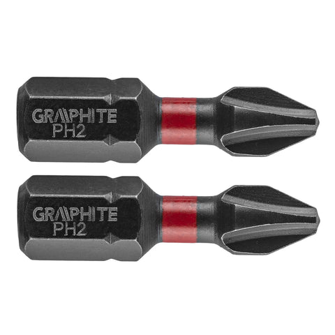 GRAPHITE 56H501 Torziós ütvecsavarozó bit PH2x25mm, 2db