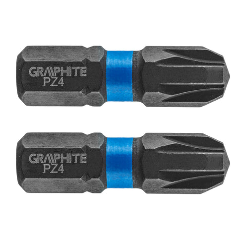 GRAPHITE 56H506 Torziós ütvecsavarozó bit PZ4x25mm, 2db