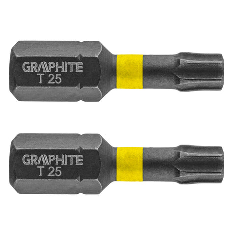 GRAPHITE 56H514 Torziós ütvecsavarozó bit TX25x25mm, 2db