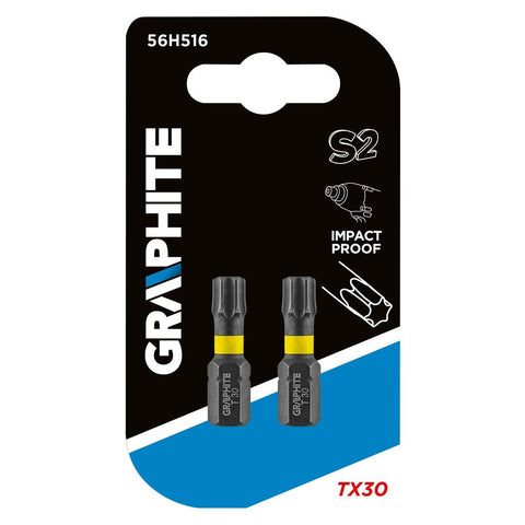 GRAPHITE 56H516 Torziós ütvecsavarozó bit TX30x25mm, 2db