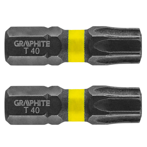 GRAPHITE 56H517 Torziós ütvecsavarozó bit TX40x25mm, 2db