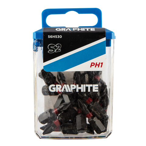 GRAPHITE 56H530 Torziós ütvecsavarozó bit PH1x25mm, 20db