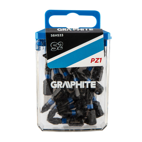 GRAPHITE 56H533 Torziós ütvecsavarozó bit PZ1x25mm, 20db