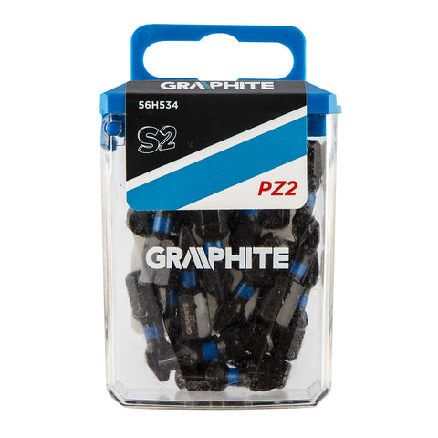 GRAPHITE 56H534 Torziós ütvecsavarozó bit PZ2x25mm, 20db