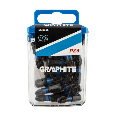 GRAPHITE 56H535 Torziós ütvecsavarozó bit PZ3x25mm, 20db