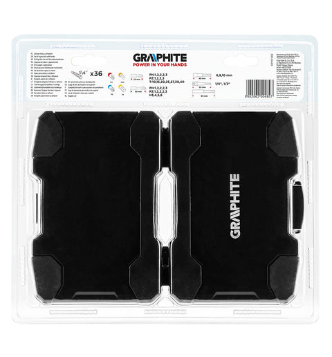 GRAPHITE 56H560 Bitkészlet ütvecsavarozókhoz, 36db