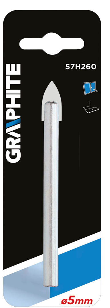 GRAPHITE 57H260 Üvegfúró 5mm