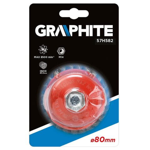 GRAPHITE 57H582 DRÓTKORONG, FAZÉKKEFE SODROTT 80MM M14