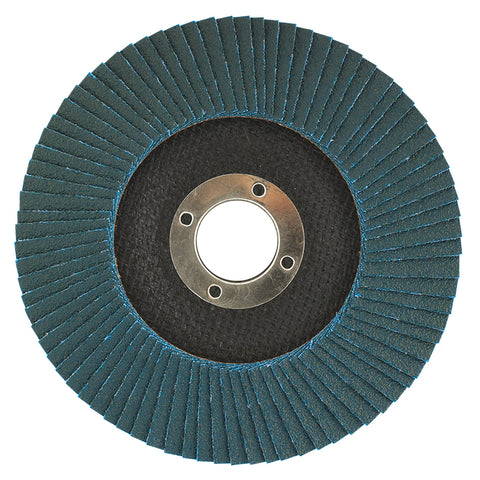 GRAPHITE 57H844 Csiszolókorong lamellás 125x22.2mm, K100, cirkónium, INOX