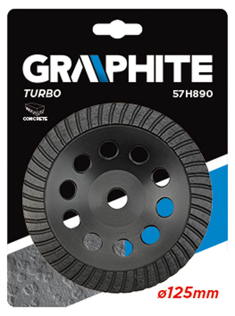 GRAPHITE 57H890 Gyémánt csiszolókorong 125x5x22,2mm turbo