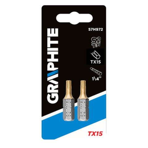 GRAPHITE 57H972 Csavarhúzó bit Torx 15, 25mm, 1/4", 2db