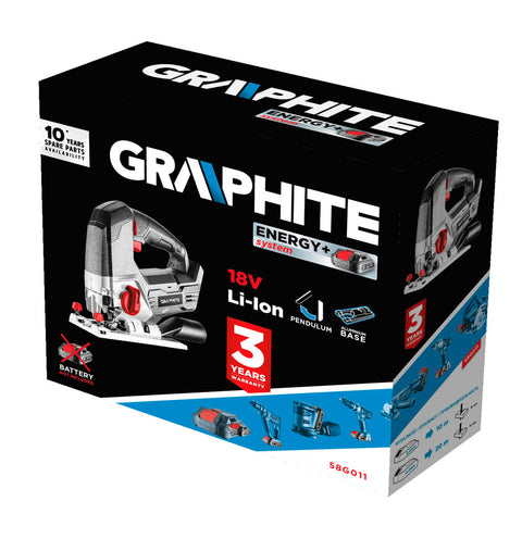 GRAPHITE 58G011 Akkus dekopírfűrész Energy+, 18V, akku nélkül!!!