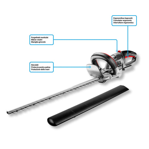 GRAPHITE 58G032 Akkus sövényvágó Energy+, 18V, 510mm, akku nélkül!!!