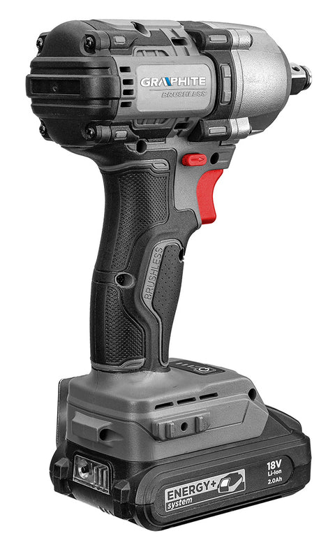 GRAPHITE 58G038 Akkus szénkefementes ütvecsavarozó 1/2"(négyszög), Energy+, 18V, 450Nm, akku nélkül!!!