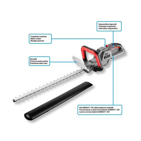 GRAPHITE 58G042 Akkus sövényvágó, Energy+, 36V(2x18V), 520mm, akku nélkül!!!