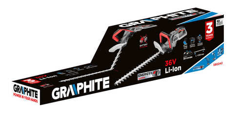 GRAPHITE 58G042 Akkus sövényvágó, Energy+, 36V(2x18V), 520mm, akku nélkül!!!