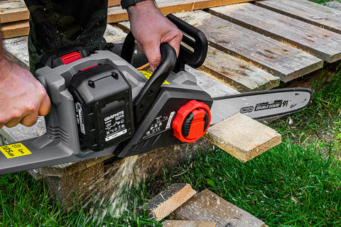 GRAPHITE 58G043 Akkus szénkefementes láncfűrész Energy+, 36V(2x18V), 14" (350mm), akku nélkül!!!