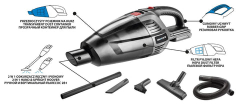 GRAPHITE 58G097 Akkus kézi és padló porszívó 2az1-ben, Energy+ 18V, 3, 8kPa akku nélkül!!!