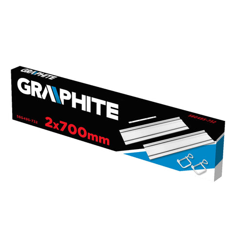 GRAPHITE 58G495-732 Vezetősínek merülőfűrészhez 2x700mm, csatlakozó, 2 bilincs