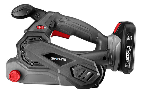 GRAPHITE 58GE136 Akkus szalagcsiszoló, Energy+, 18V, 120-350 1/min