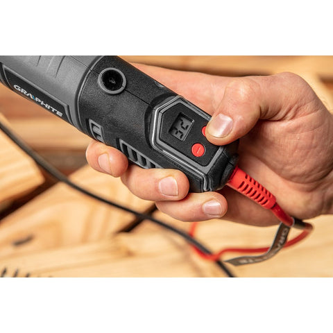 GRAPHITE 59G019 Mini fúró- és csiszológép 170W, fordulatszám kijelző, kofferben, 190db kiegészítő