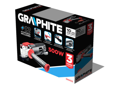 GRAPHITE 59G025 Multifunkciós gép 500W, rezgésszám 8000-16000 rpm, koffer