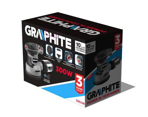 GRAPHITE 59G348 Excentercsiszoló 300W, 125mm