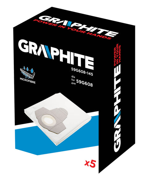 GRAPHITE 59G608-145 Porzsák 59G608-as porszívóhoz, 5db