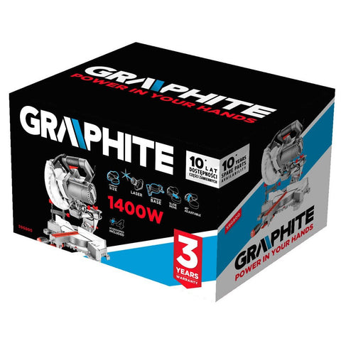 GRAPHITE 59G800 Gérvágógép 1400W, 185mm tárcsa