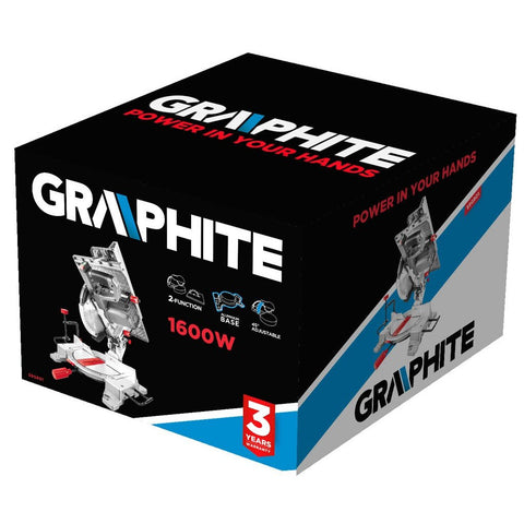 GRAPHITE 59G801 Körfűrész és gérvágó 2az1-ben 1600W, 4000min-1, 254/30mm