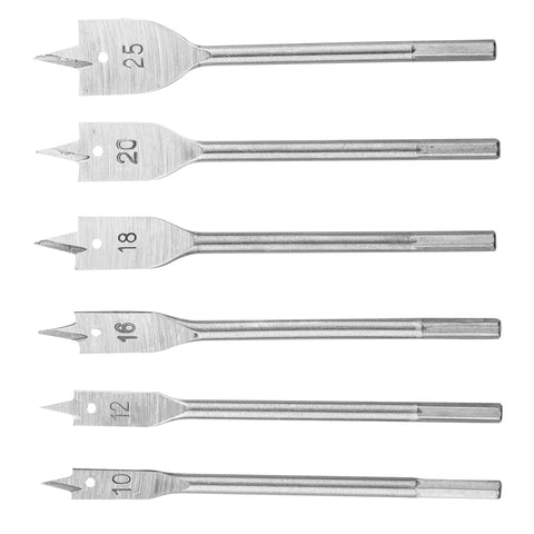Top Tools 60H860 Lapos marófúró készlet, 6db(10, 12, 16, 18, 20, 25mm)