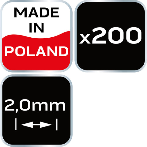 NEO TOOLS 61-108 Hézagoló-, fugakereszt - 2mm, 200db