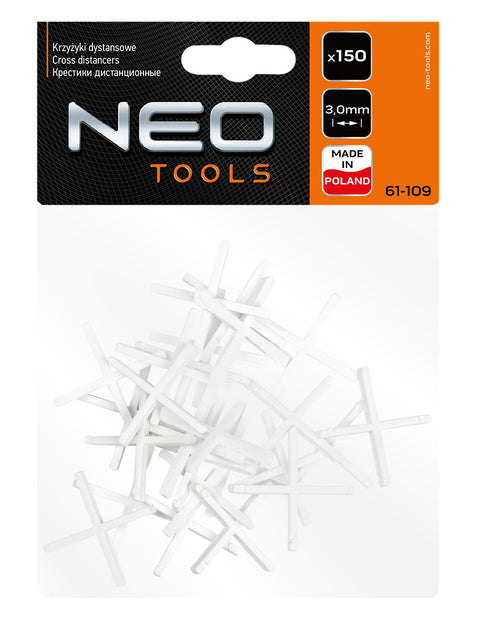 NEO TOOLS 61-109 Hézagoló-, fugakereszt - 3mm, 150db