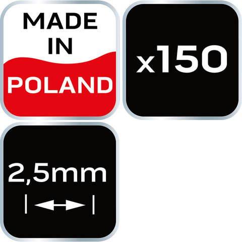 NEO TOOLS 61-110 Hézagoló-, fugakereszt - 2.5mm, 150db