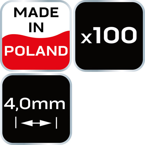 NEO TOOLS 61-111 Hézagoló-, fugakereszt - 4.0mm, 100db