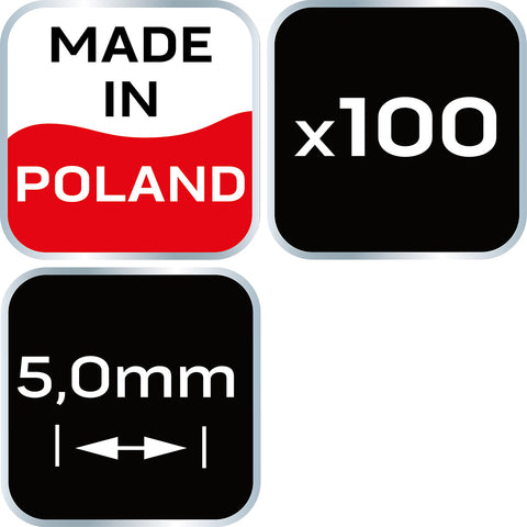 NEO TOOLS 61-112 Hézagoló-, fugakereszt - 5.0mm, 100db