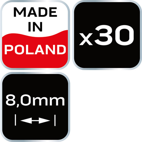 NEO TOOLS 61-119 Hézagoló-, fugakereszt T 8,0mm, 30db