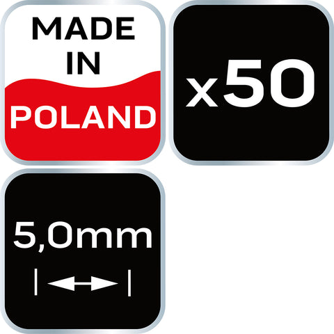 NEO TOOLS 61-120 Hézagoló-, fugakereszt T 5,0mm, 50db