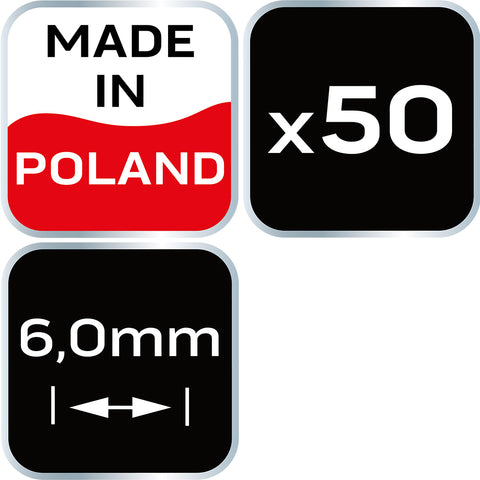 NEO TOOLS 61-121 Hézagoló-, fugakereszt T 6,0mm, 50db