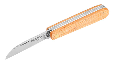 NEO TOOLS 63-017 Összecsukható dupla pengés kés fa nyéllel