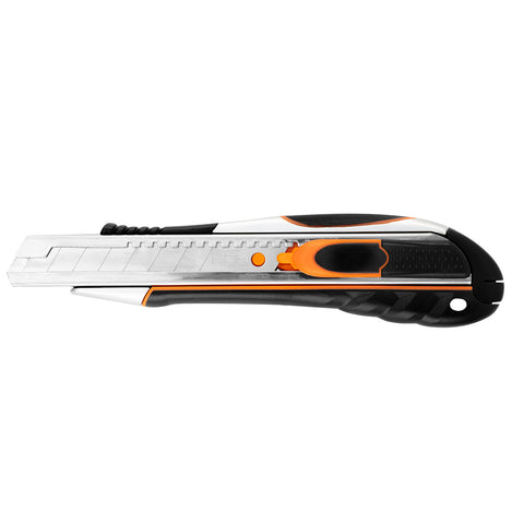 NEO TOOLS 63-050 Törhető pengés kés 18mm, autómata penge rejtés, fém vezetősín