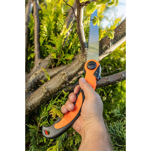NEO TOOLS 63-120 Túlélő kézifűrész, 21cm, összecsukható, Penge vastagság 0,85mm, 66HRC, 3 soros pengefelépítés