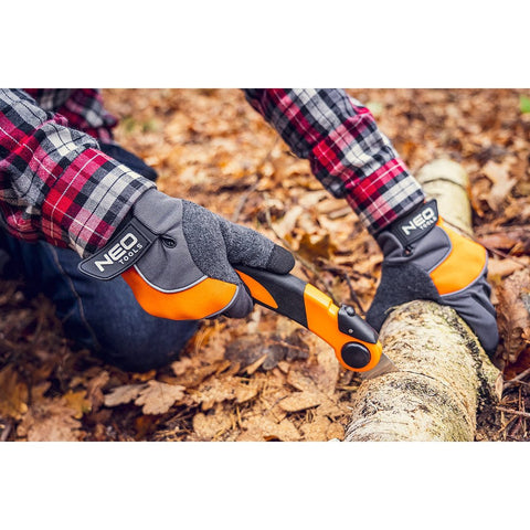 NEO TOOLS 63-120 Túlélő kézifűrész, 21cm, összecsukható, Penge vastagság 0,85mm, 66HRC, 3 soros pengefelépítés
