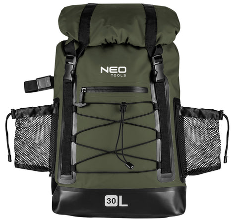 NEO TOOLS 63-131 Vízálló hátizsák 600D, 30L, 32x63x18cm, sötétzöld