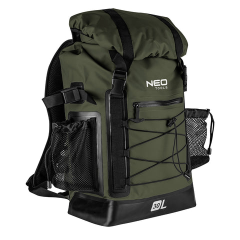NEO TOOLS 63-131 Vízálló hátizsák 600D, 30L, 32x63x18cm, sötétzöld