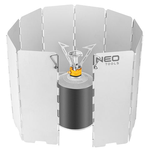 NEO TOOLS 63-142 Szélárnyékoló kemping gázégőhöz, 840(ker)x240mm(mag)